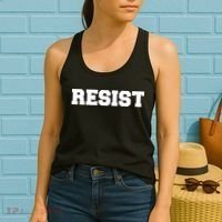 RESIST The Resistance Anti Donald Trump Love Trumps Hate Women's Tank Top thumb 2