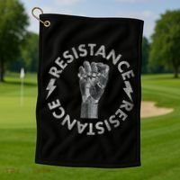 Resistance Robot Fist Golf Towel thumb 1