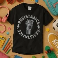 Resistance Robot Fist Kids T-Shirt thumb 3