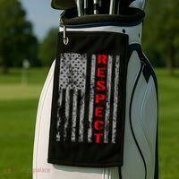 Respect Flag Of America Golf Towel thumb 2