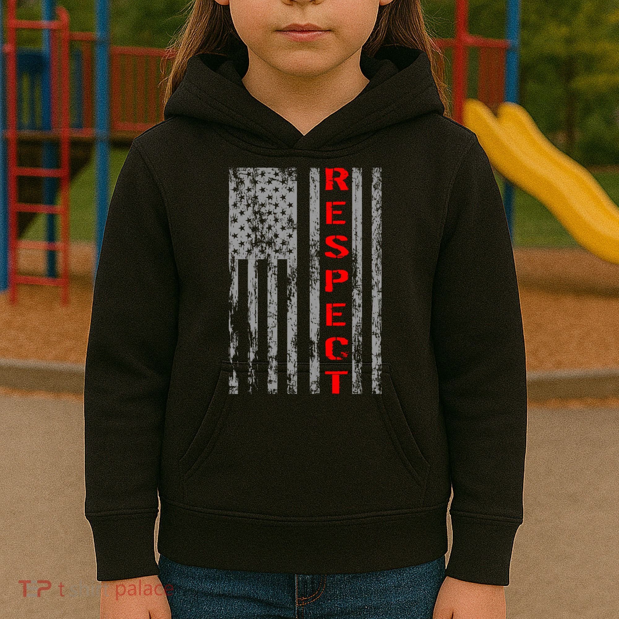 Respect Flag Of America Kids Hoodie