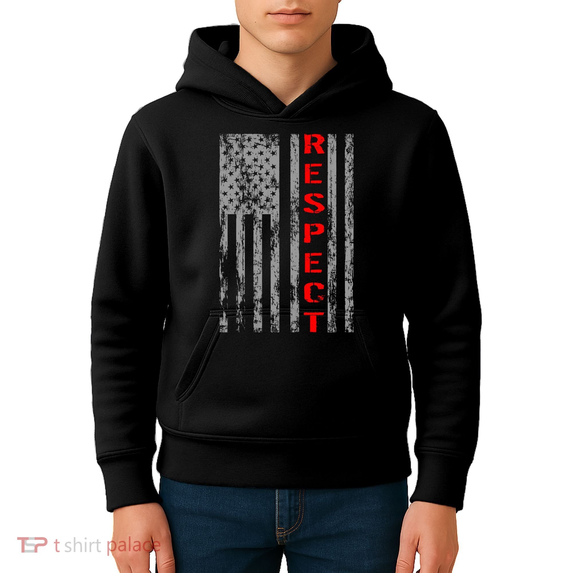 Respect Flag Of America Kids Hoodie