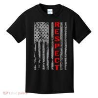 Respect Flag Of America Kids T-Shirt thumb 0