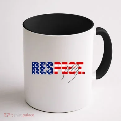 Respect National Anthem Coffee Mug back