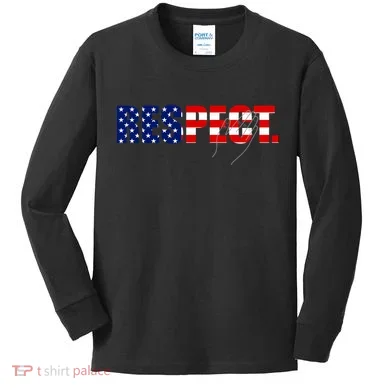 Respect National Anthem Kids Long Sleeve Shirt