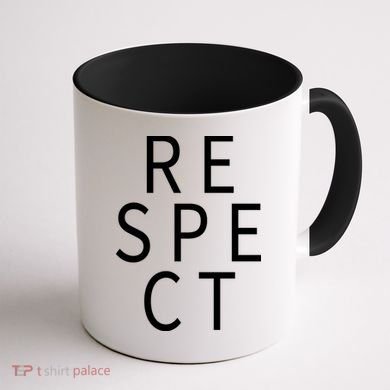Respect Simple Logo Coffee Mug back