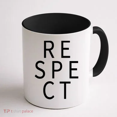 Respect Simple Logo Coffee Mug back