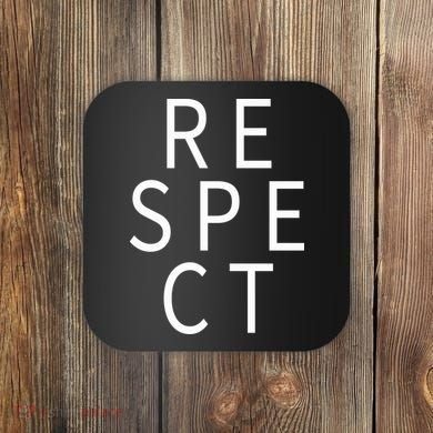 Respect Simple Logo Coaster