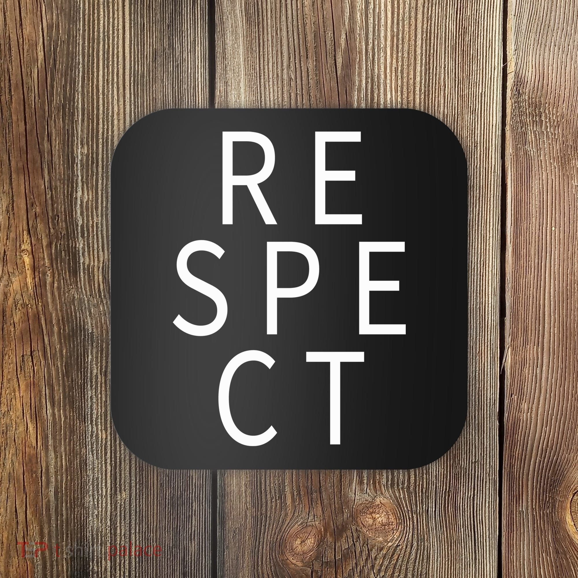 Respect Simple Logo Coaster