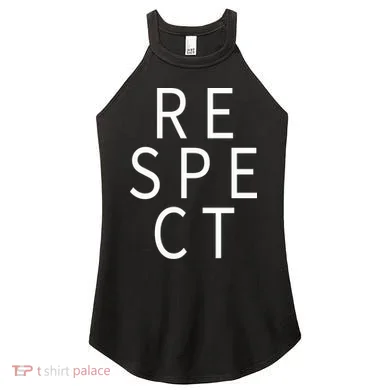Respect Simple Logo Women's Perfect Tri Rocker Tank