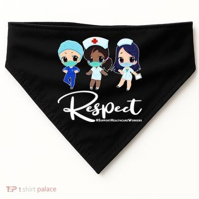 Respect Support Healthcare Workers USA-Made Doggie Bandana