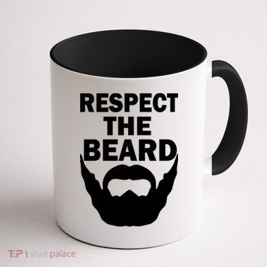 Respect The Beard Coffee Mug back