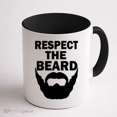 Respect The Beard Coffee Mug back