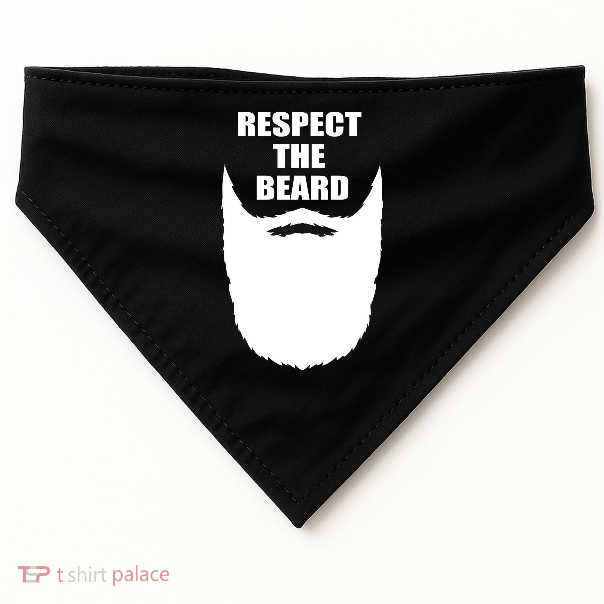 Respect The Beard Funny Bearded USA-Made Doggie Bandana