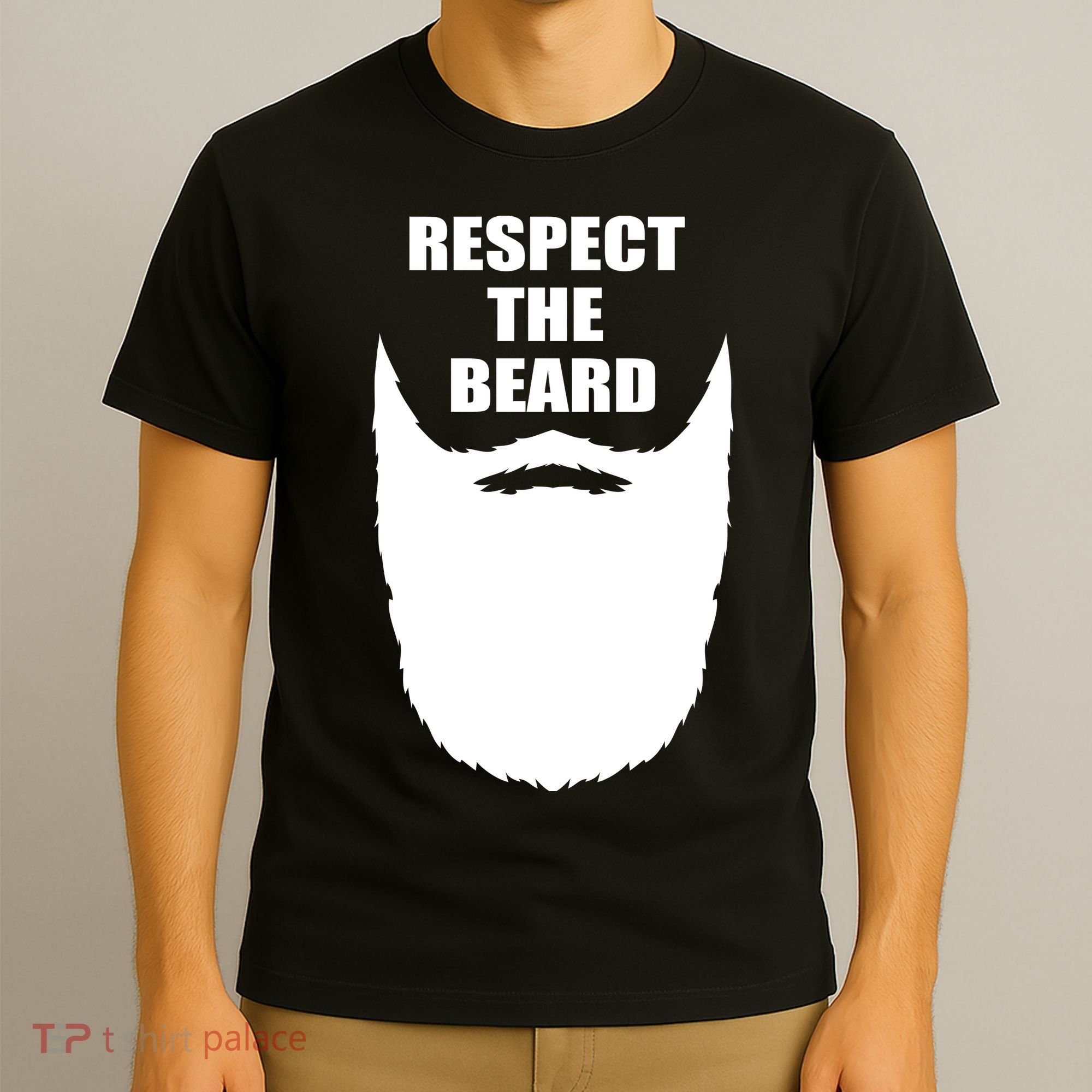 Respect The Beard Funny Bearded T-Shirt
