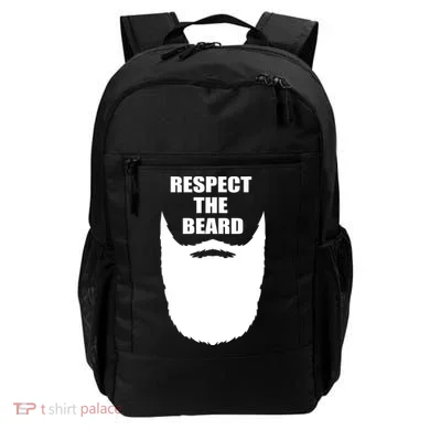 Respect The Beard Funny Bearded Backpack