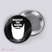 Respect The Beard Funny Bearded Button thumb 0