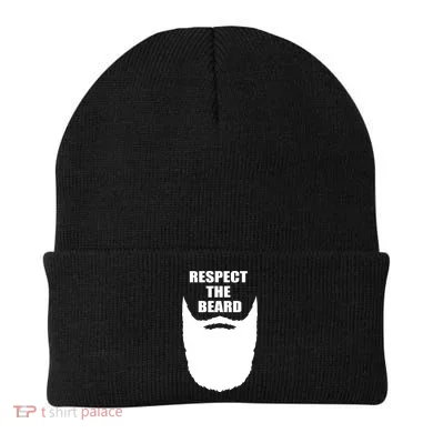 Respect The Beard Funny Bearded Beanie