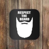 Respect The Beard Funny Bearded Coaster thumb 0