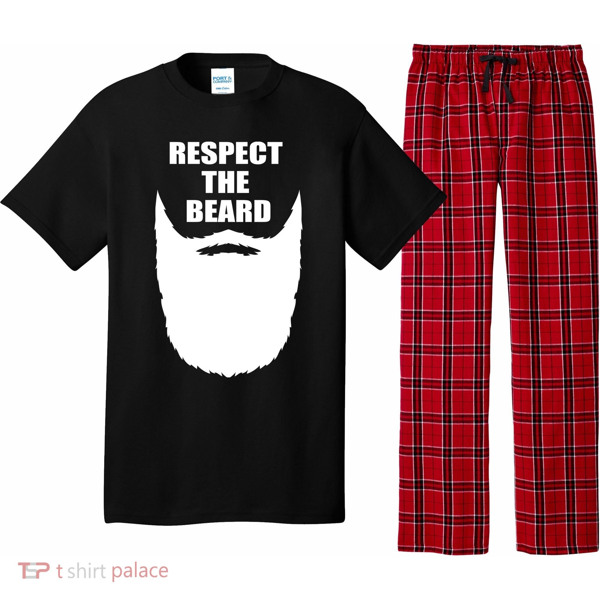 Respect The Beard Funny Bearded Pajama Set