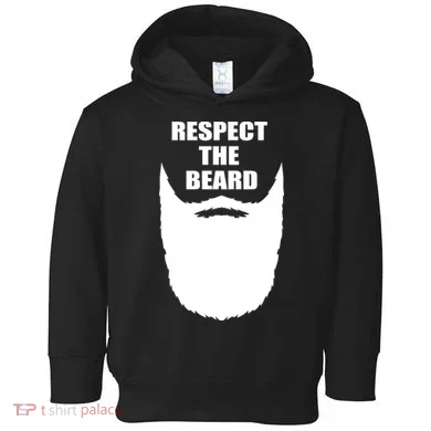 Respect The Beard Funny Bearded Toddler Hoodie