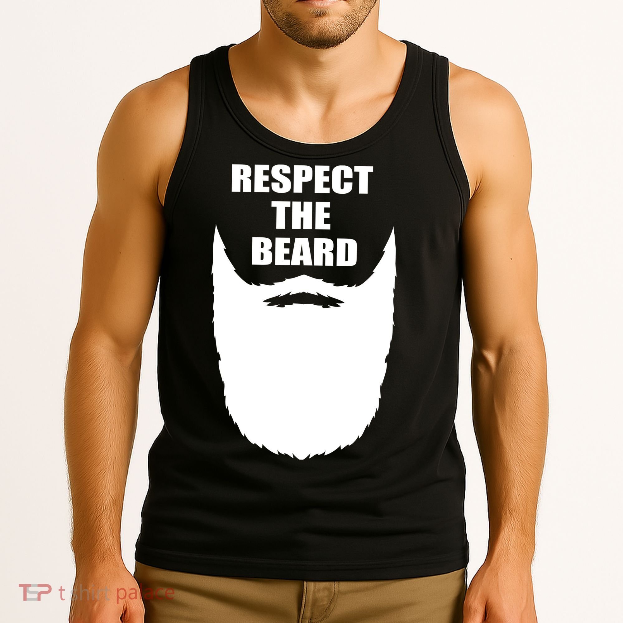 Respect The Beard Funny Bearded Tank Top