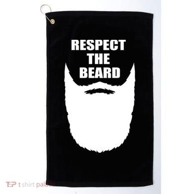 Respect The Beard Funny Bearded Golf Towel