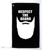 Respect The Beard Funny Bearded Golf Towel thumb 0