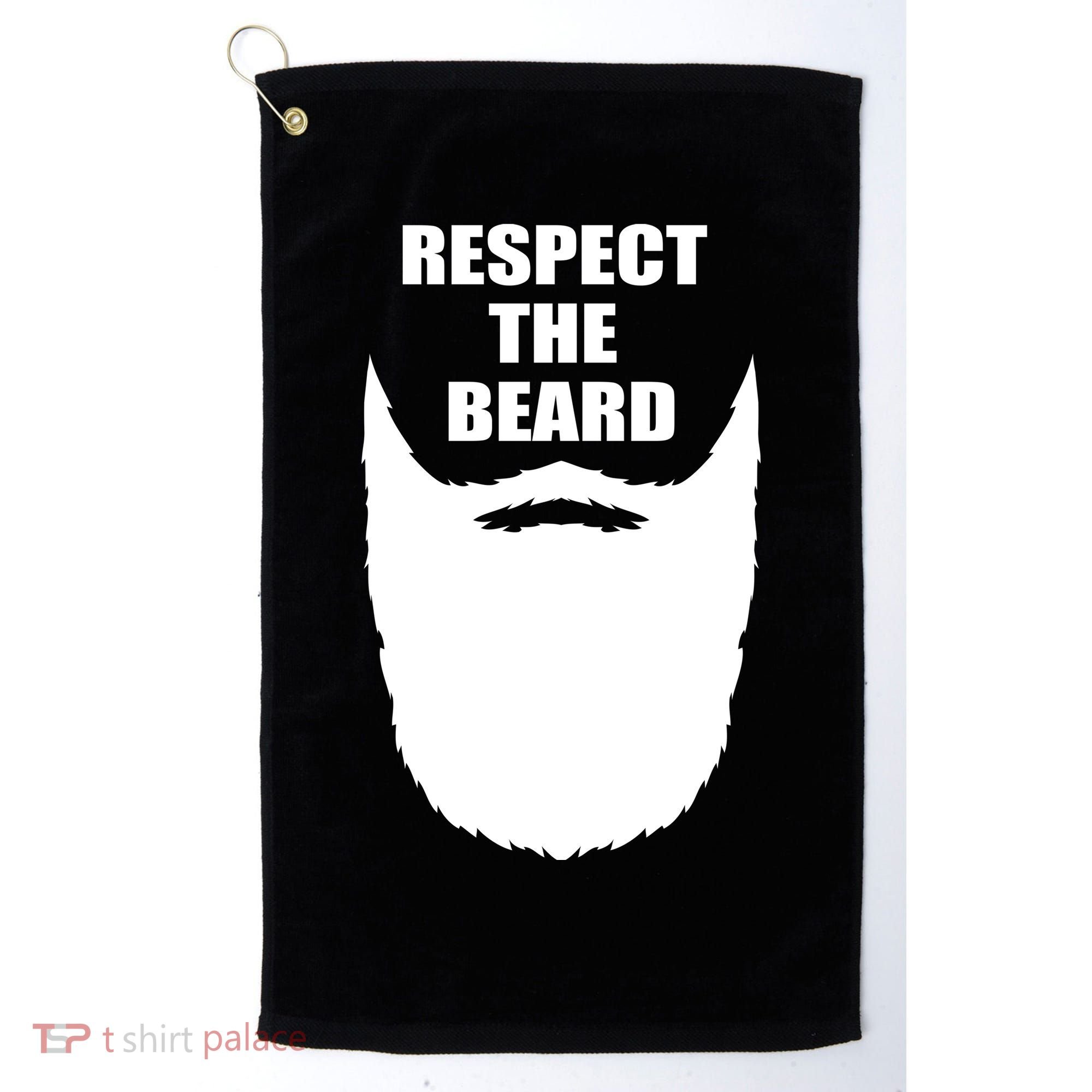 Respect The Beard Funny Bearded Golf Towel