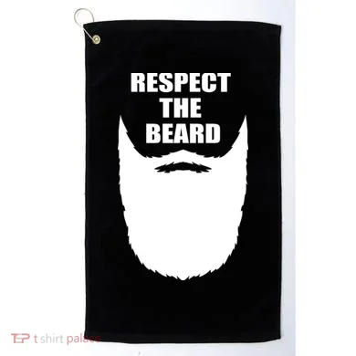 Respect The Beard Funny Bearded Golf Towel