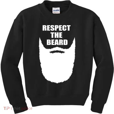 Respect The Beard Funny Bearded Kids Sweatshirt