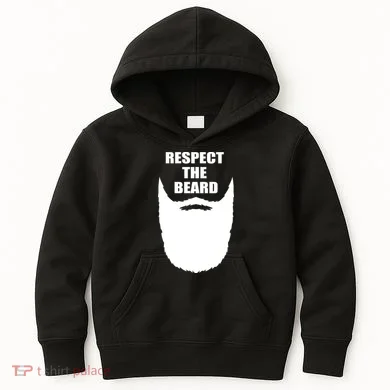 Respect The Beard Funny Bearded Kids Hoodie
