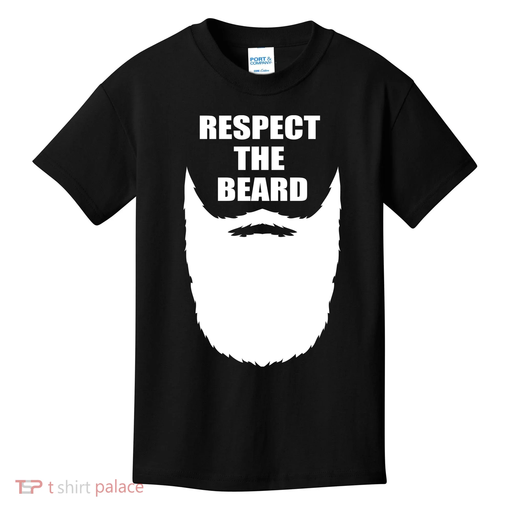 Respect The Beard Funny Bearded Kids T-Shirt