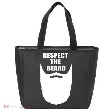 Respect The Beard Funny Bearded Tote Bag