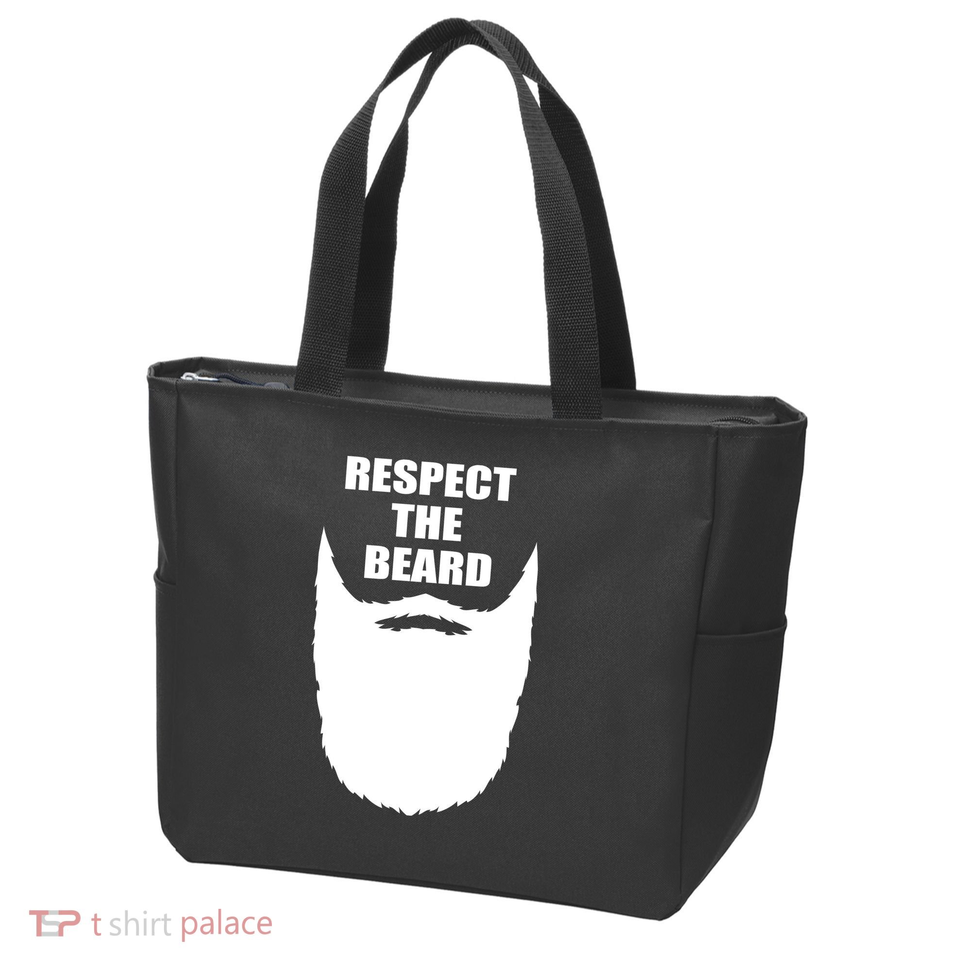 Respect The Beard Funny Bearded Tote Bag