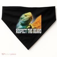Respect The Beard Funny Bearded Dragon USA-Made Doggie Bandana thumb 0