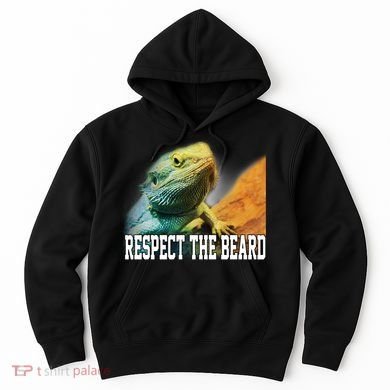 Respect The Beard Funny Bearded Dragon Hoodie
