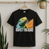 Respect The Beard Funny Bearded Dragon T-Shirt thumb 2