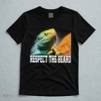 Respect The Beard Funny Bearded Dragon T-Shirt thumb 5