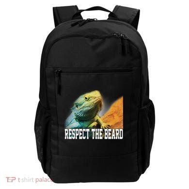 Respect The Beard Funny Bearded Dragon Backpack