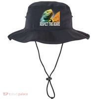 Respect The Beard Funny Bearded Dragon Bucket Hat thumb 0