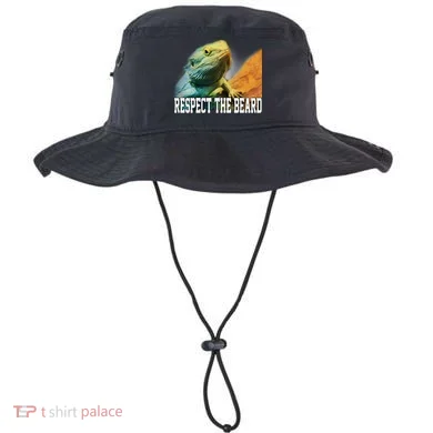 Respect The Beard Funny Bearded Dragon Bucket Hat