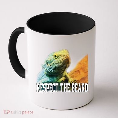 Respect The Beard Funny Bearded Dragon Coffee Mug