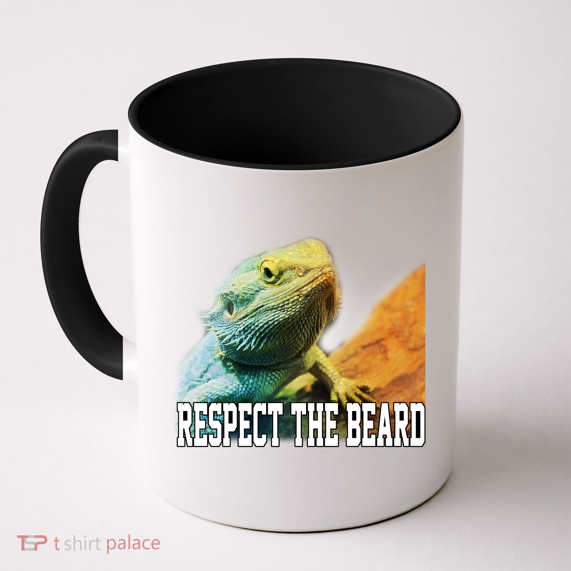 Respect The Beard Funny Bearded Dragon Coffee Mug
