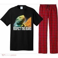 Respect The Beard Funny Bearded Dragon Pajama Set thumb 0
