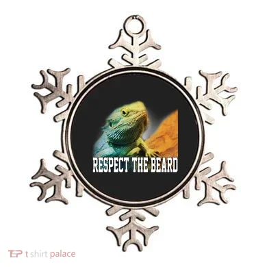 Respect The Beard Funny Bearded Dragon Ornament