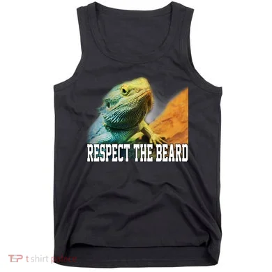 Respect The Beard Funny Bearded Dragon Tank Top