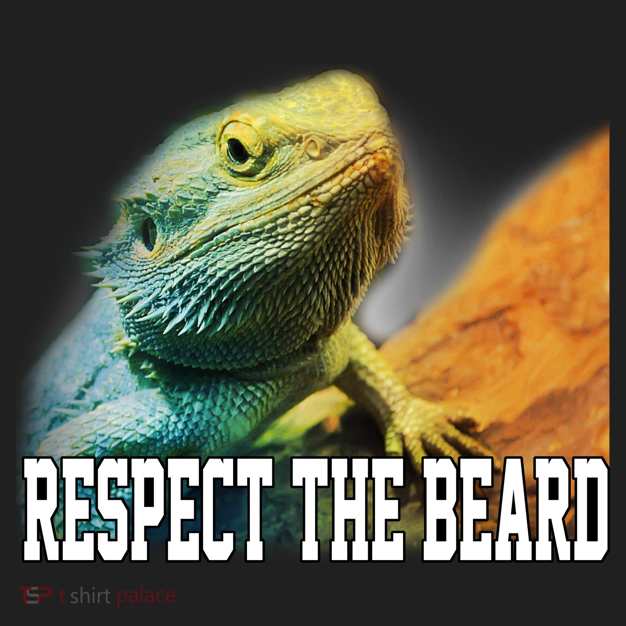 Respect The Beard Funny Bearded Dragon Golf Towel
