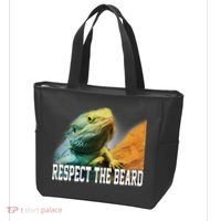 Respect The Beard Funny Bearded Dragon Tote Bag thumb 3