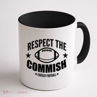 Respect The Commish Fantasy Football Coffee Mug thumb 1